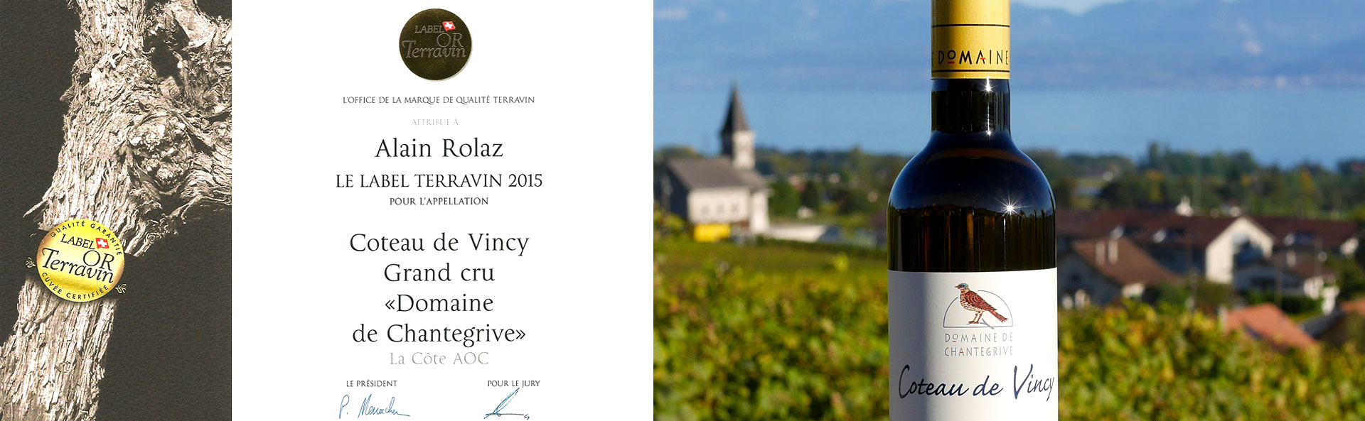 Coteau de Vincy Label Terravin 2015 Domaine de Chantegrive